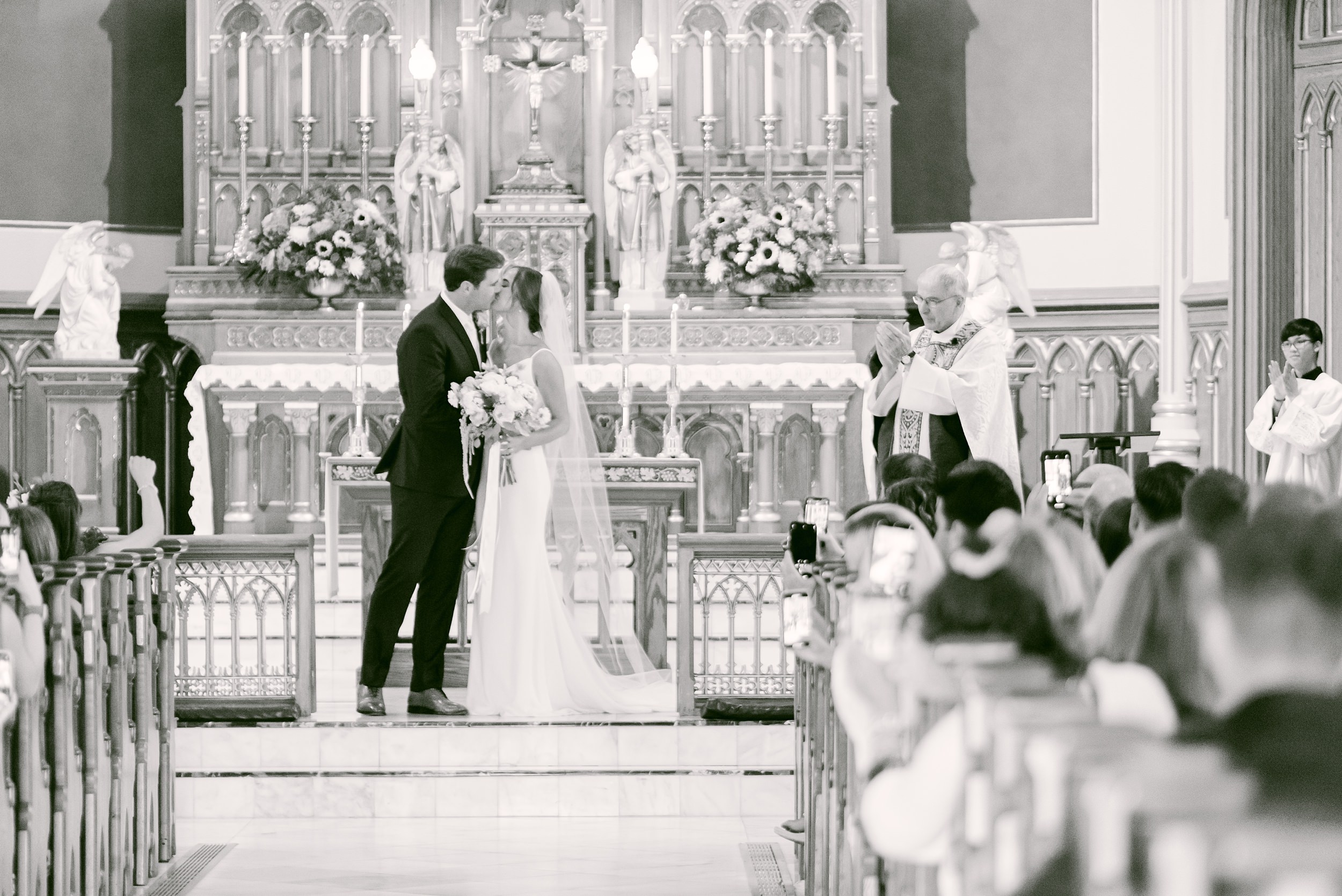 Portland Wedding Photographer, Catholic Wedding, Bride and Groom Moment